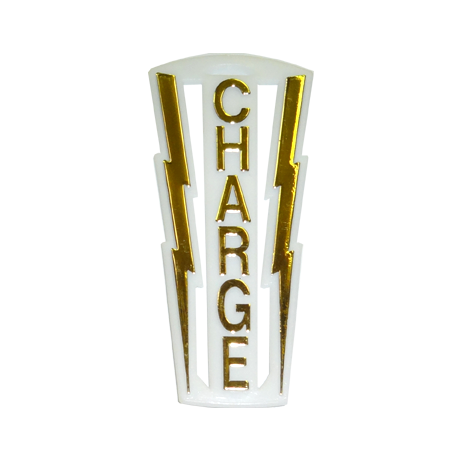 Charge-Lightning Bolt - 3.5" - White/Metallic Gold - 1 pc. pkg.