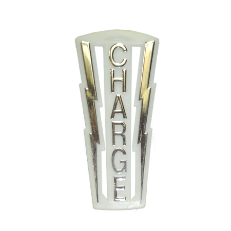 Charge-Lightning Bolt - 3.5" - White/Metallic Silver - 1 pc. pkg.