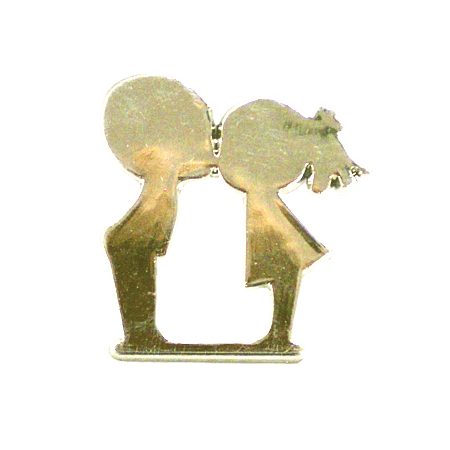 Li'l Sweethearts Charm - 1.75" - Metallic Gold - 2 pc. pkg.