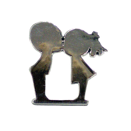 Li'l Sweethearts Charm - 1.75" - Metallic Silver - 2 pc. pkg.