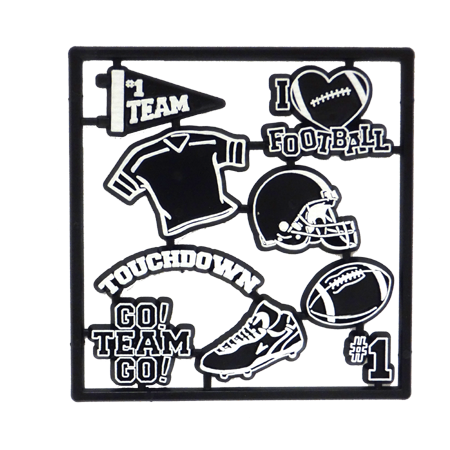Mini Football Pack - Black/White - 9 pc. pkg.