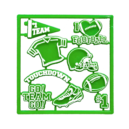 Mini Football Pack - Emerald/White - 9 pc. pkg.