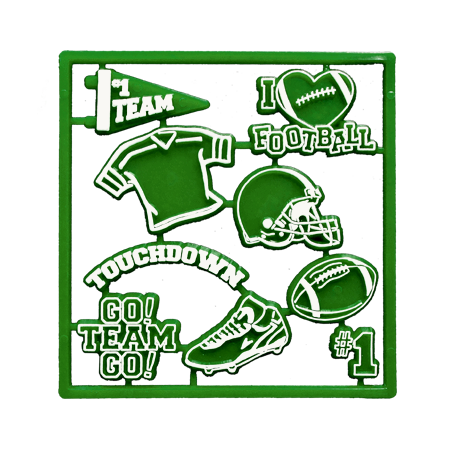 Mini Football Pack - Hunter/White - 9 pc. pkg.