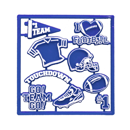 Mini Football Pack - Navy/White - 9 pc. pkg.