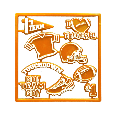 Mini Football Pack - Orange/White - 9 pc. pkg.
