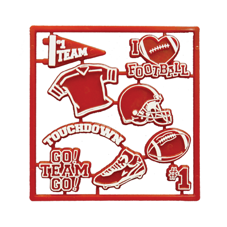 Mini Football Pack - Red/White - 9 pc. pkg.
