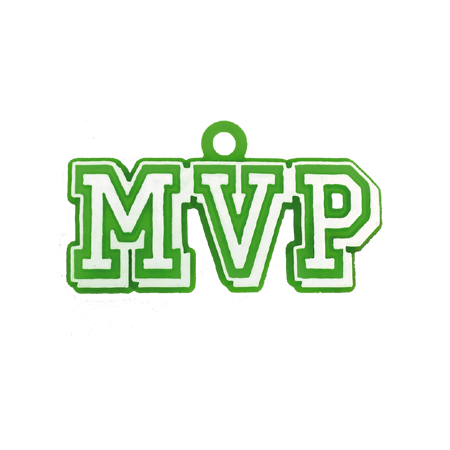 MVP Charm - 2" - Emerald - 2 pc. pkg.