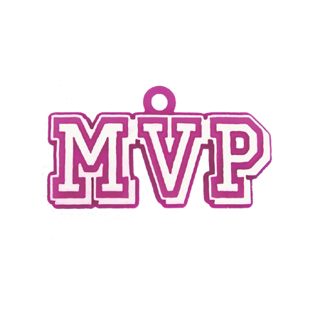 MVP Charm - 2" - Hot Pink - 2 pc. pkg.