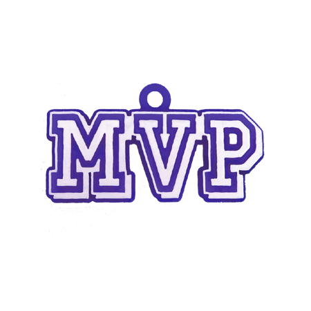MVP Charm - 2" - Purple - 2 pc. pkg.