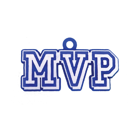 MVP Charm - 2" - Royal - 2 pc. pkg.