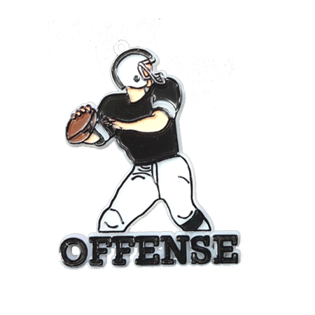 Offense Player - 2.25" - White/Black - 2 pc. pkg.