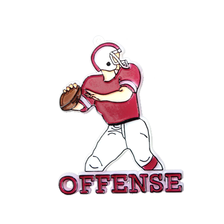 Offense Player - 2.25" - White/Burgundy - 2 pc. pkg.