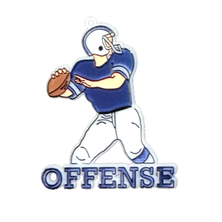 Offense Player - 2.25" - White/Navy- 2 pc. pkg.