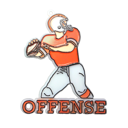 Offense Player - 2.25" - White/Orange - 2 pc. pkg.