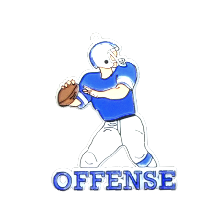 Offense Player - 2.25" - White/Royal - 2 pc. pkg.