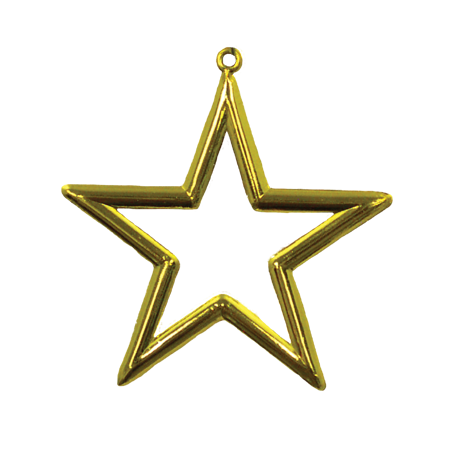 Open Star - 3" - Metallic Gold - 1 pc. pkg.