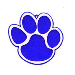 Paw Print Charm - 2" - Royal/White - 12 pc. pkg.