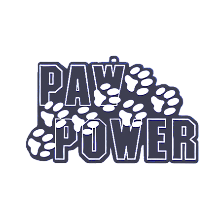 Paw Power Charm - 4" - Black/White - 1 pc. pkg.