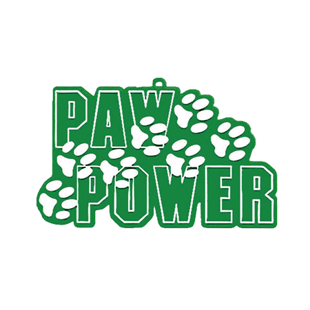 Paw Power Charm - 4" - Emerald/White - 1 pc. pkg.