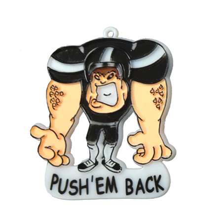 Push Em Back Player - 2" - White/Black - 1 pc. pkg.