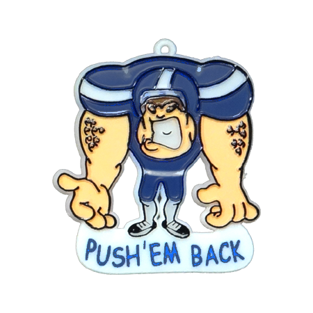Push Em Back Player - 2" - White/Navy - 1 pc. pkg.