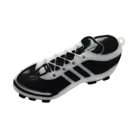 3" Domed Sports Shoe - Black/White Stripes - 2 pc. kg.