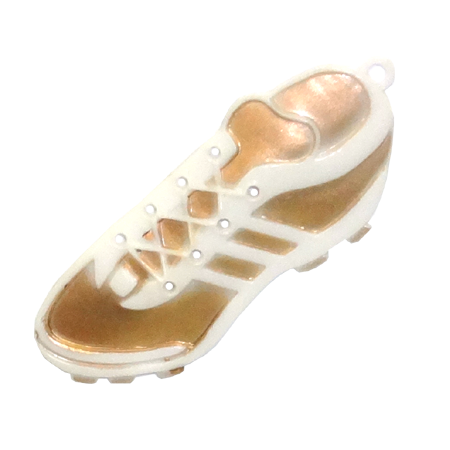 3" Domed Sports Shoe - Gold/White Stripes - 2 pc. kg.