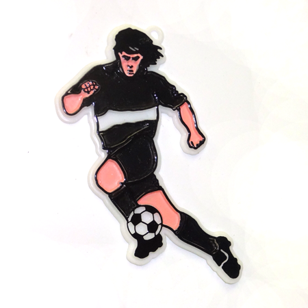 3" Soccer Player - White/Black - 1 pc. pkg.