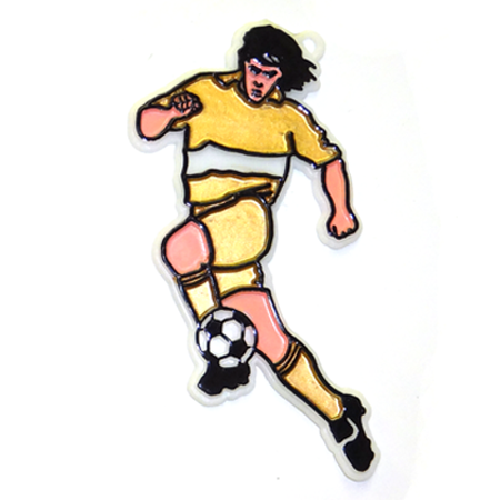 3" Soccer Player - White/Gold - 1 pc. pkg.