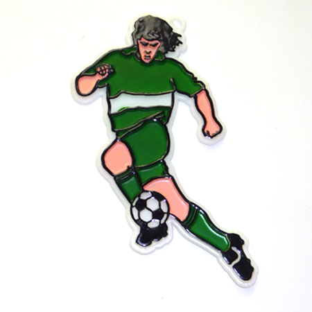 3" Soccer Player - White/Hunter - 1 pc. pkg.