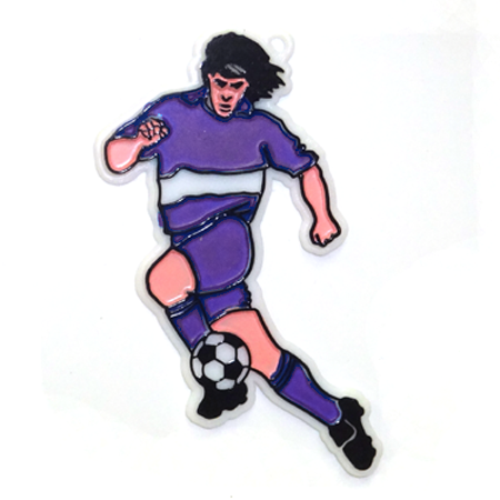 3" Soccer Player - White/Purple - 1 pc. pkg.
