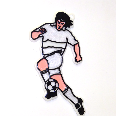 3" Soccer Player - White/Silver - 1 pc. pkg.