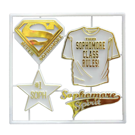 Sophomore Pack - White/Metallic Gold - 4 pc. pkg.