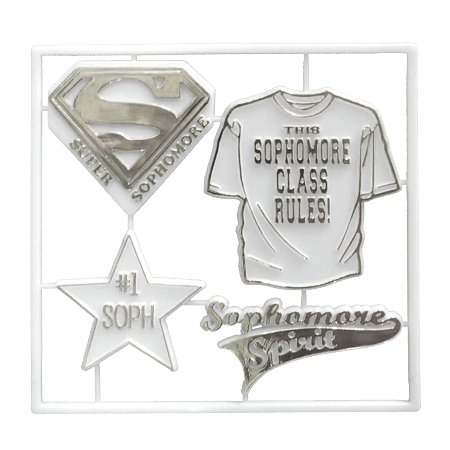 Sophomore Pack - White/Metallic Silver - 4 pc. pkg.