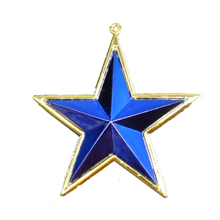 2-Color Star - 2.25" - Royal/Gold Edge - 1 pc. pkg.