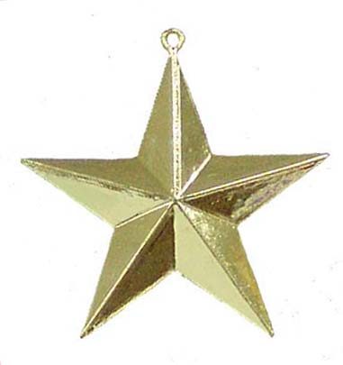 3-D Star - 2.25" - Metallic Gold - 2 pc. pkg.