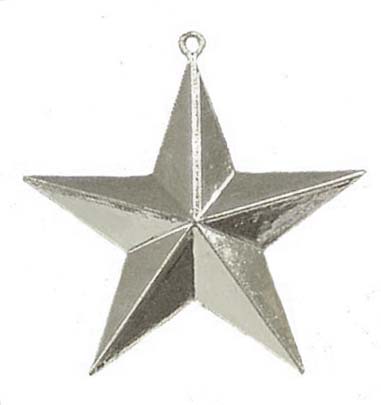 3-D Star - 2.25" - Metallic Silver - 12 pc. pkg.