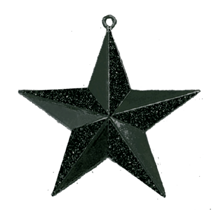 3-D Glitter Star - 2.25" - Metallic Black - 1 pc. pkg.