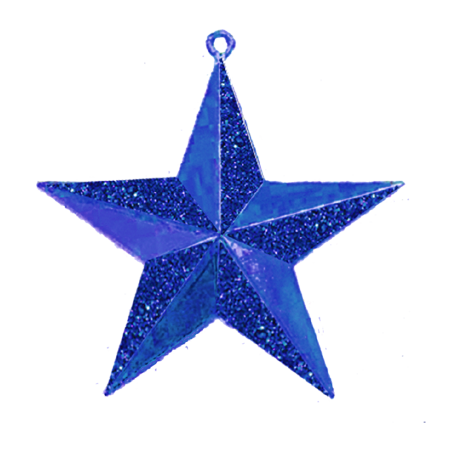 3-D Glitter Star - 2.25" - Metallic Royal - 1 pc. pkg.