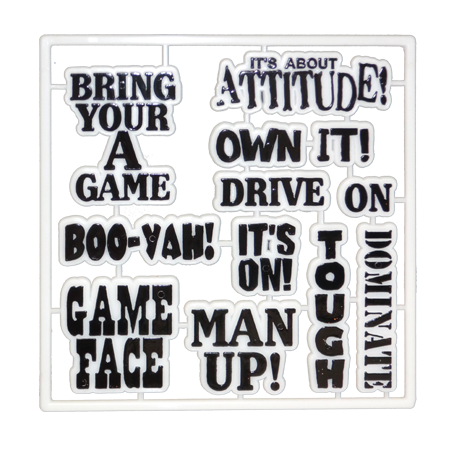 Team Words Pack - White/Black - 1 set per pkg.