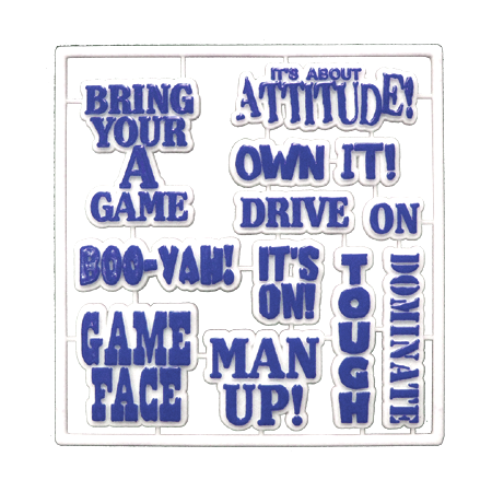 Team Words Pack - White/Navy - 1 set per pkg.