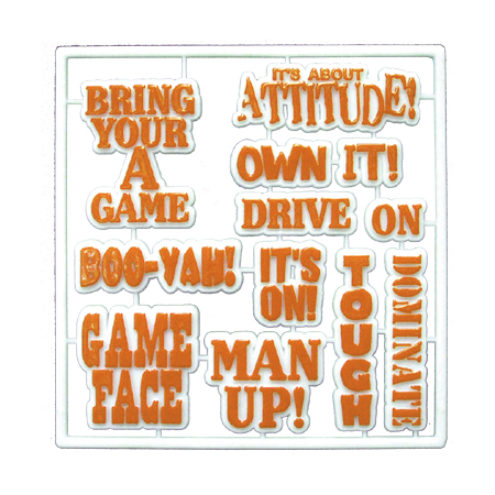 Team Words Pack - White/Orange - 1 set per pkg.