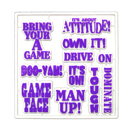 Team Words Pack - White/Purple - 1 set per pkg.
