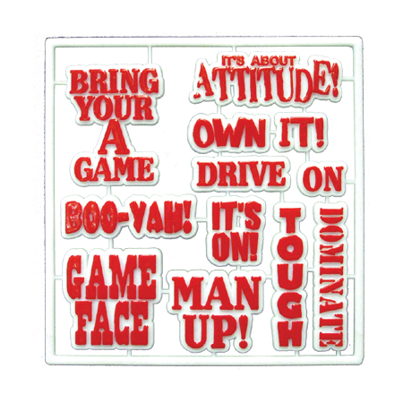 Team Words Pack - White/Red - 1 set per pkg.