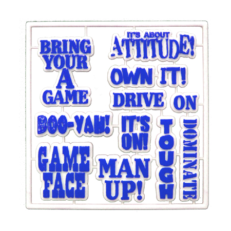 Team Words Pack - White/Royal - 1 set per pkg.