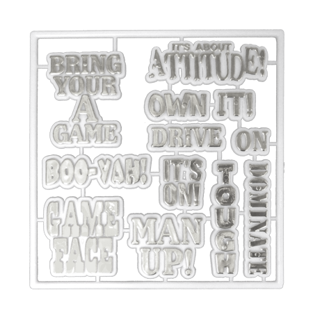 Team Words Pack - White/Metallic Silver - 1 set per pkg.