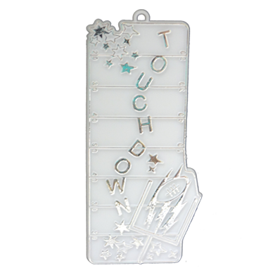 Touchdown Field Charm - 4" - White/Metallic Silver - 1 pc. pkg.