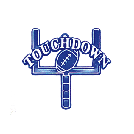 Touchdown Charm - 2" - Navy/White - 2 pc. pkg.