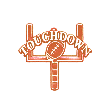 Touchdown Charm - 2" - Orange/White - 2 pc. pkg.