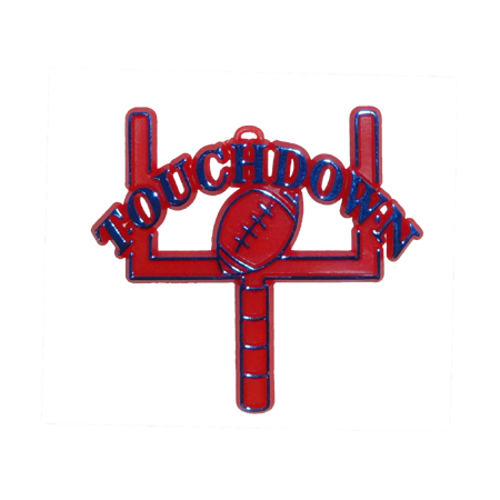 Touchdown Charm - 2" - Red/Royal - 12 pc. pkg.
